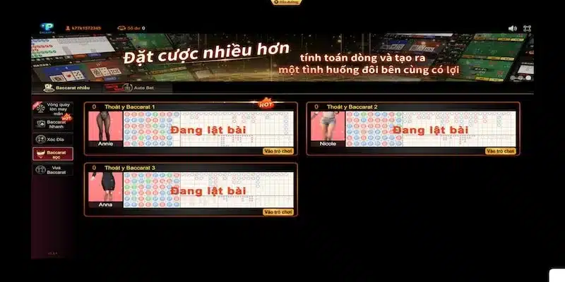 Baccarat sọc chất lượng tại TP casino trực tuyến